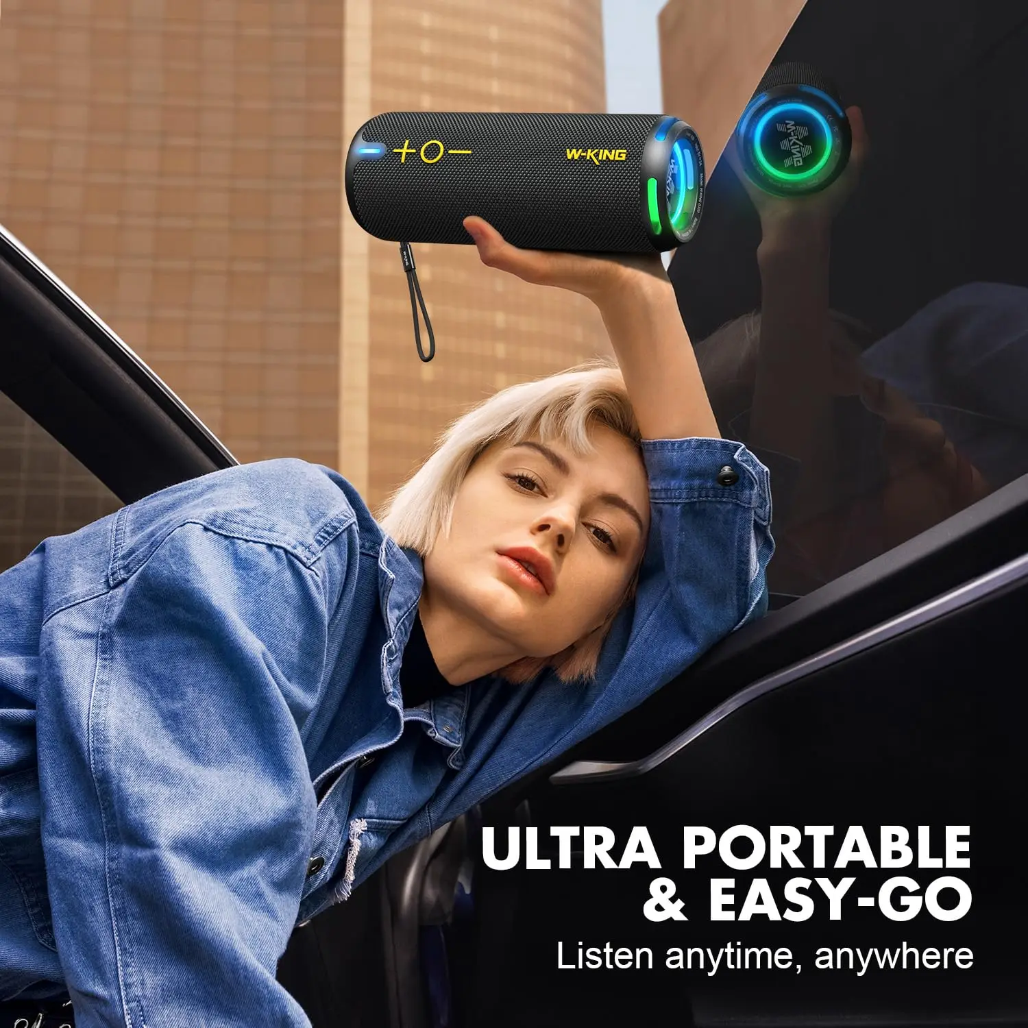 Portable Bluetooth Speaker Speaker Wireless Loud Customized EQ APP/Deep Bass 360° Sound 40W Party Home Boombox Shower Speaker