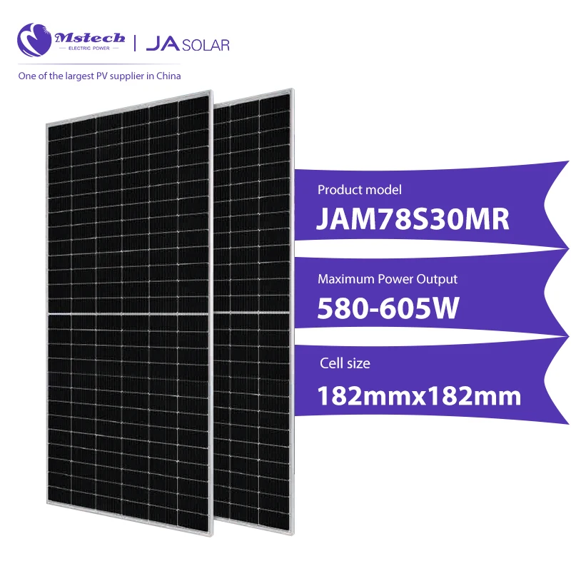 JA JAM78S30MR 580w 585w Photovoltaik-Module 590watts 595 W Los Paneles Solares 600w 605w Solar Panels Mono Cheap Price In Stock