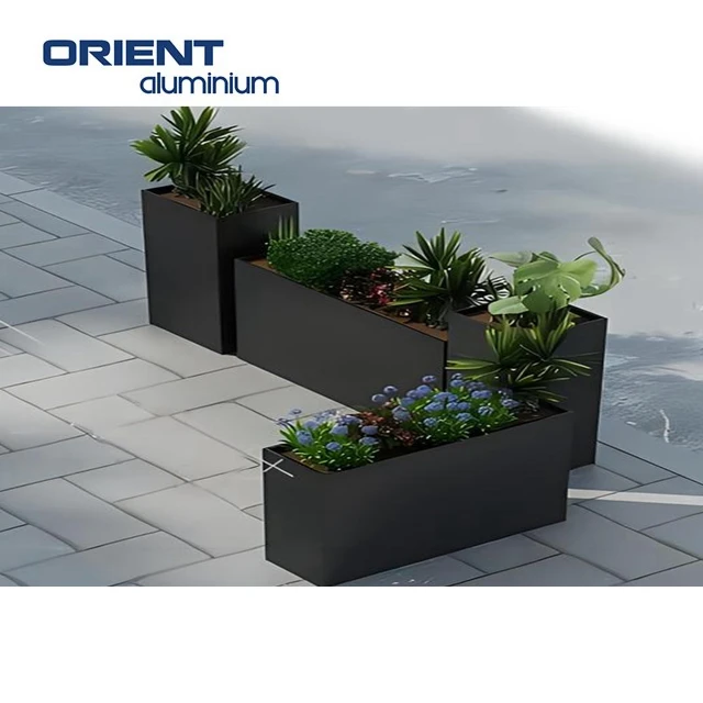 Good Selling Durable Decorative Metal Outdoor Aluminium Garden flower pots & planters