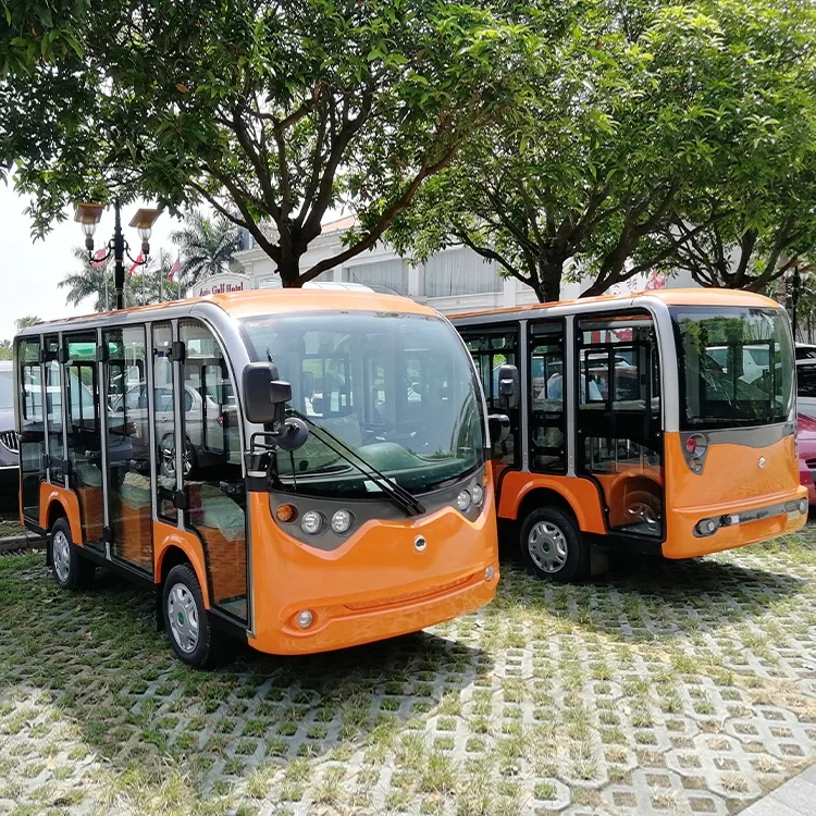 Brand new 2021 electric vintage car, equipped with an 11-seater / 72v battery-powered sightseeing car