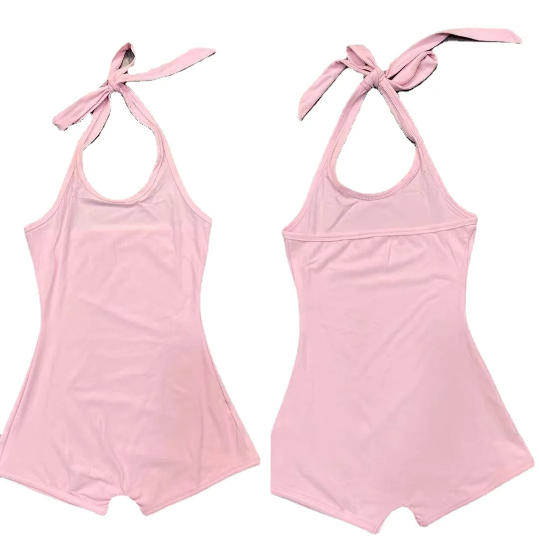 2022 Custom logo Summer Ladies Sexy Bodycon Backless Bodysuits Women One Piece Short Jumpsuits and Rompers for Woman
