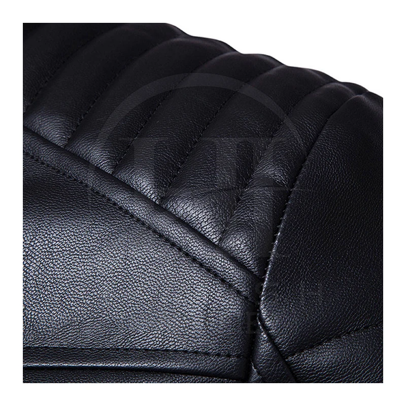 wholesales real men coat with sheep long coat can custom plus size men veste en cuir homme jacke Leather jacket