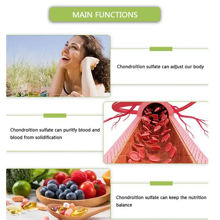 Factory Wholesale Bulk Best Function Chondroitin Sulfate Joint Health Chondroitin Sulfate