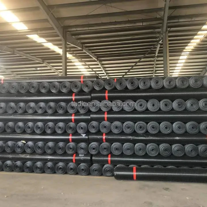 Black rubber mesh plastic geogrid breeding fence network base reinforced anti-crack ring corn strong durable geogrid