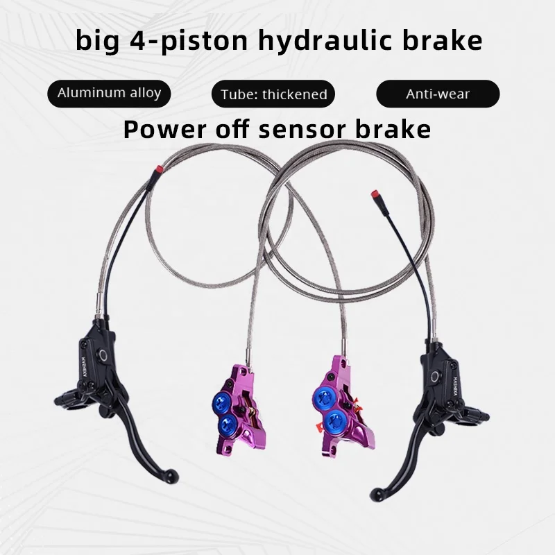 MASHEKA Factory Manufacturing HB427-4M High Speed 120km/h Electric Bicycle Scooter Hydraulic Disc Brake MTB Big 4 Pistons Hy