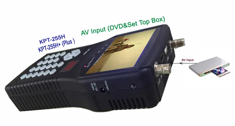 [Genuine] HD Signal DVB-S2 Decoding With TVI CCTV Camera Tester KPT-255H+ satellite finder meter set top box TV BOX