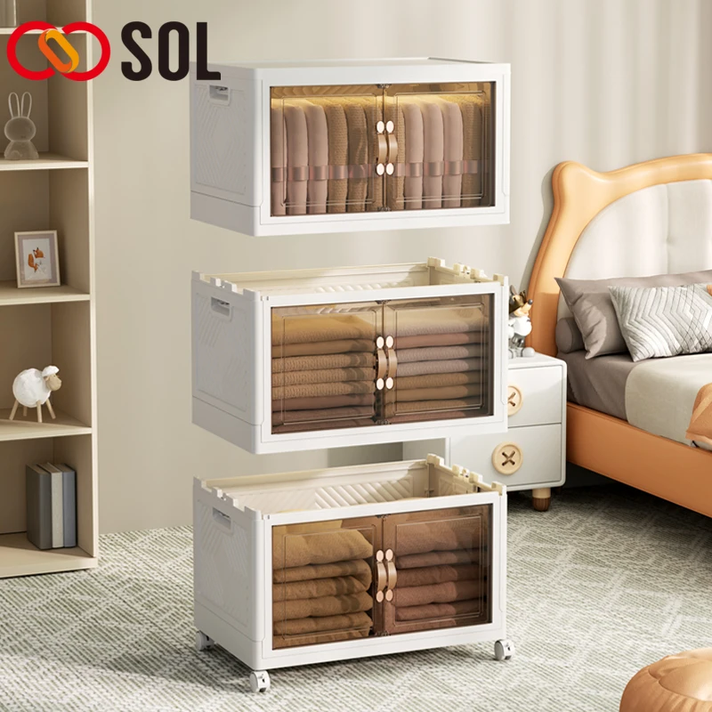 SOL45 * 30*33 см 2023 Лидер продаж для хранения продуктов уборки гостиной бытовой пластиковый складной шкаф