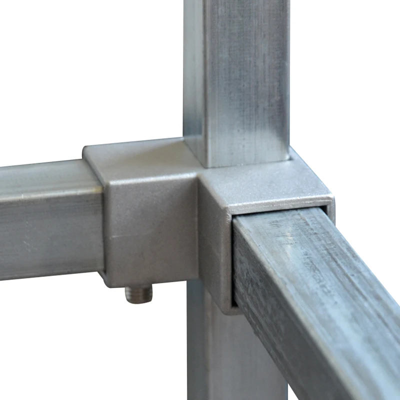 Square tube connector aluminum alloy square tube connector drying rack flower rack Tee Cross Base