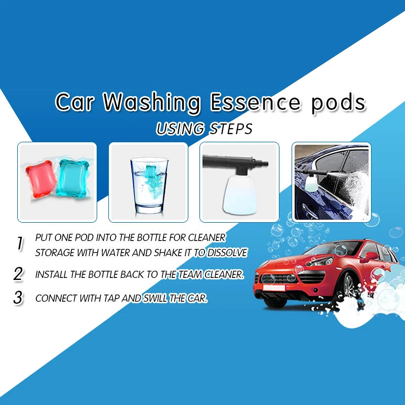 Auto Car Wash Soap Car Shampoo pod/car cleaning capsule