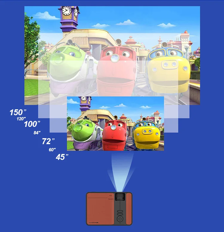 New 4500lumen portable projector phone android mini data show projector wifi mini projector