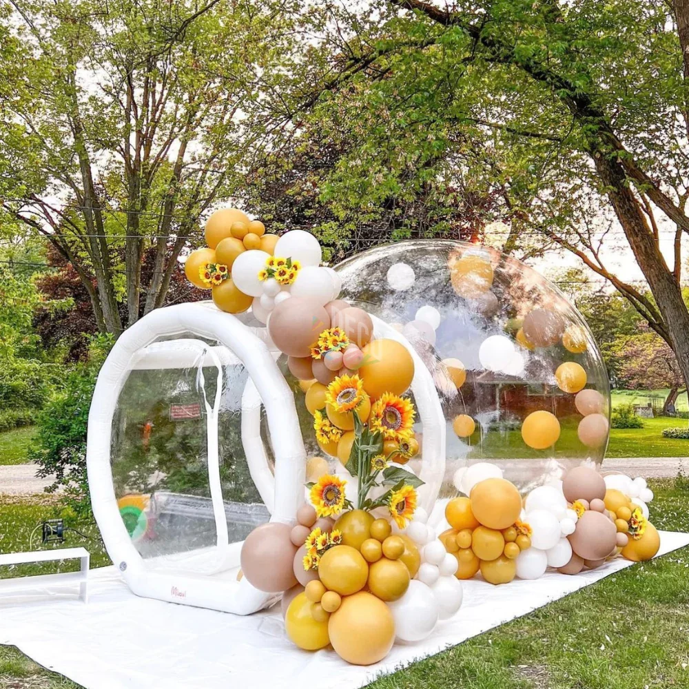 Giant Clear Crystal Igloo Dome Bubble Tent Transparent Inflatable Balloons House