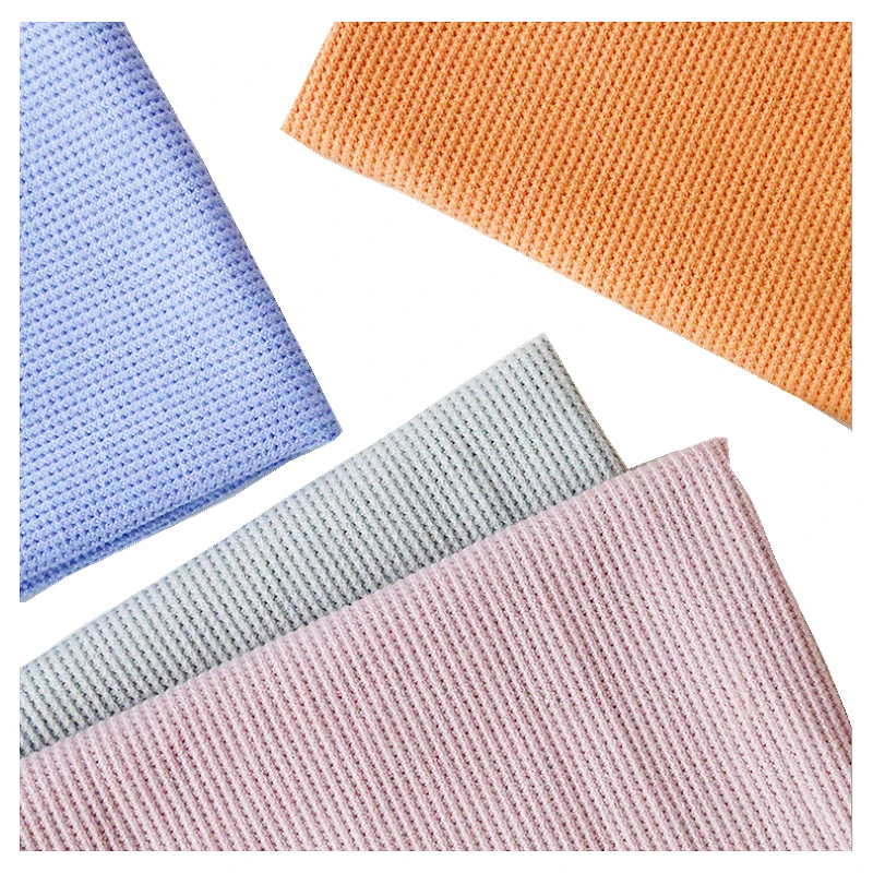 Green natural cotton spandex fabric knitted 180gsm cotton RIB fabric for pajamas