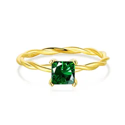 YINSAKI 14K 18K Gold Plated Rhodium Plated Zircon Wedding Ring Engagement Ring 925 Sterling Silver Zircon Ice Out Bridal  Ring