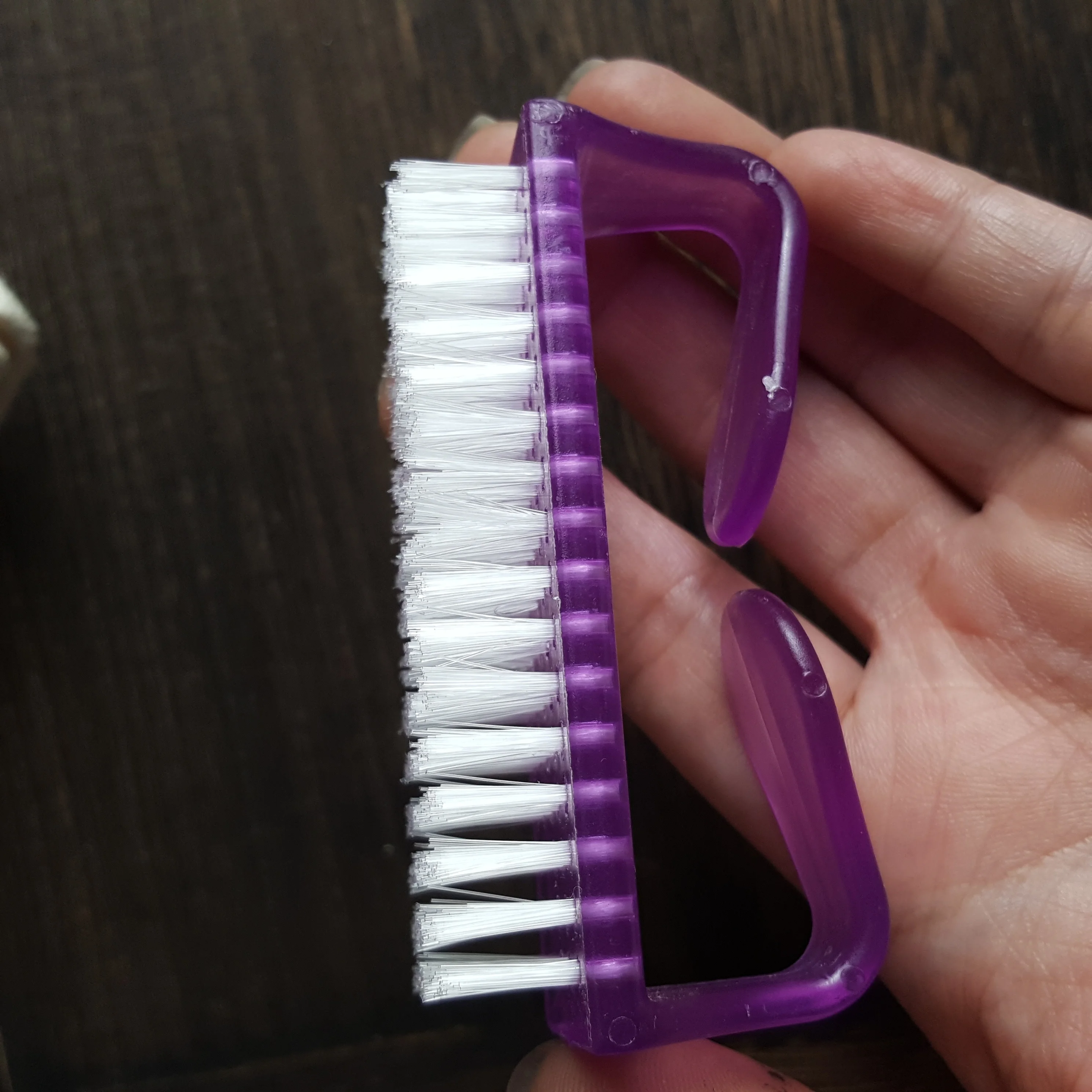 Ready to Ship Pink/purple/blue nail dust brush big size 80mm long cleaning dusty nails dust cleaner brush with plastic handle