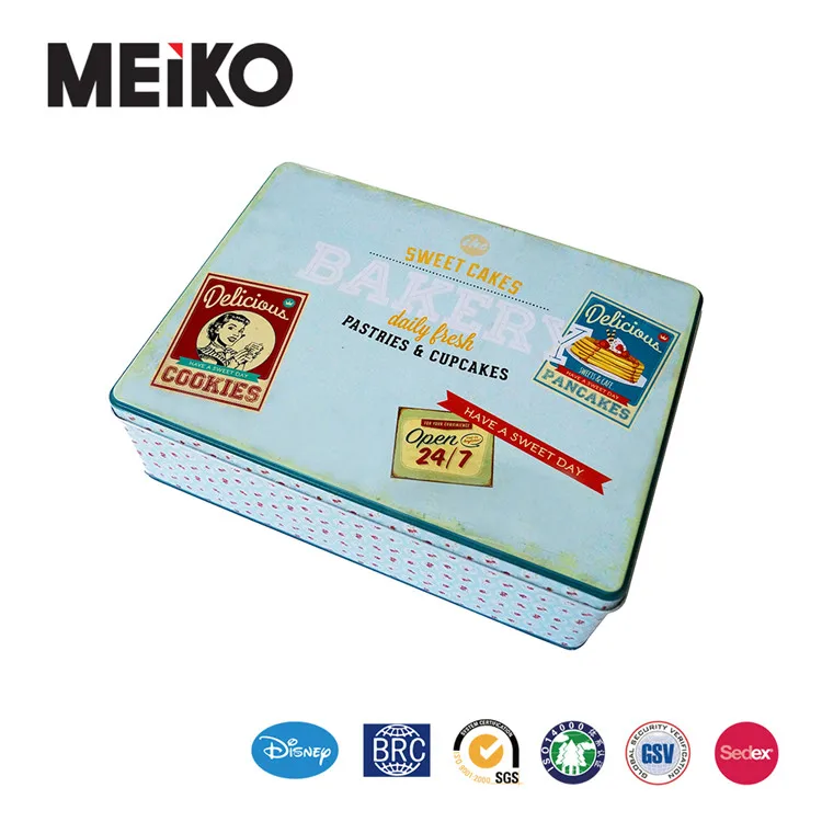 10 Years Factory custom printed rectangle tin box