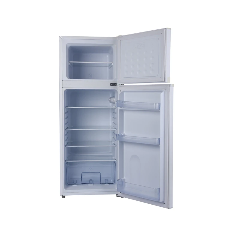 BCD-178 dc 12v/24v double doors top freezer fridge for household hotels and commercial