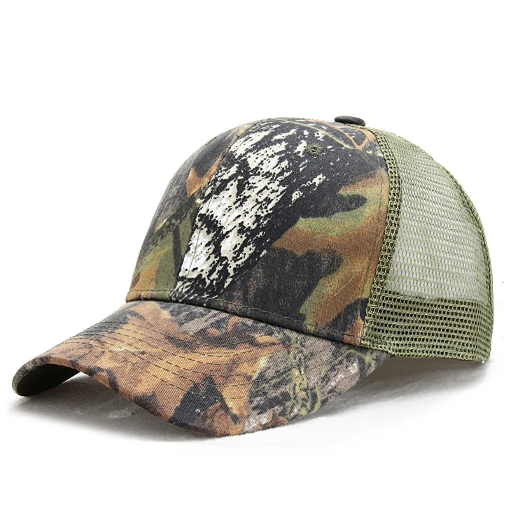 Camouflage tucker hat mesh blank caps hat trucker cap hat camo trucker mesh cap