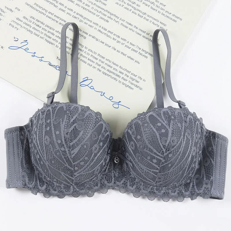 Sexy lace underwear women with small breasts gathered together thin adjustable comfortable breathable bra