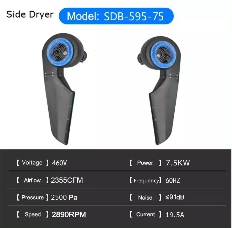 40HP car dryer blower commercial touchless vehicle cleaning drying system 460V