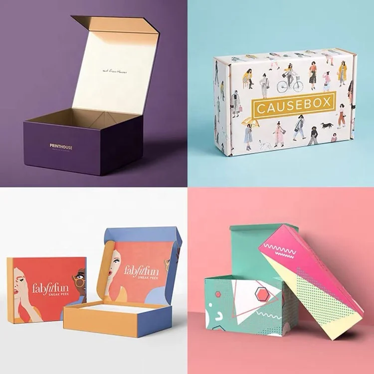 custom corrugated cardboard mailer shipping box pink shipping foldable cosmetic boxes