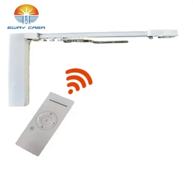 Smart Home Automatic Curtain System Electric Motor Track Battery Remote Control Electric Curtain Rail CM_JC50SLEU_1.2
