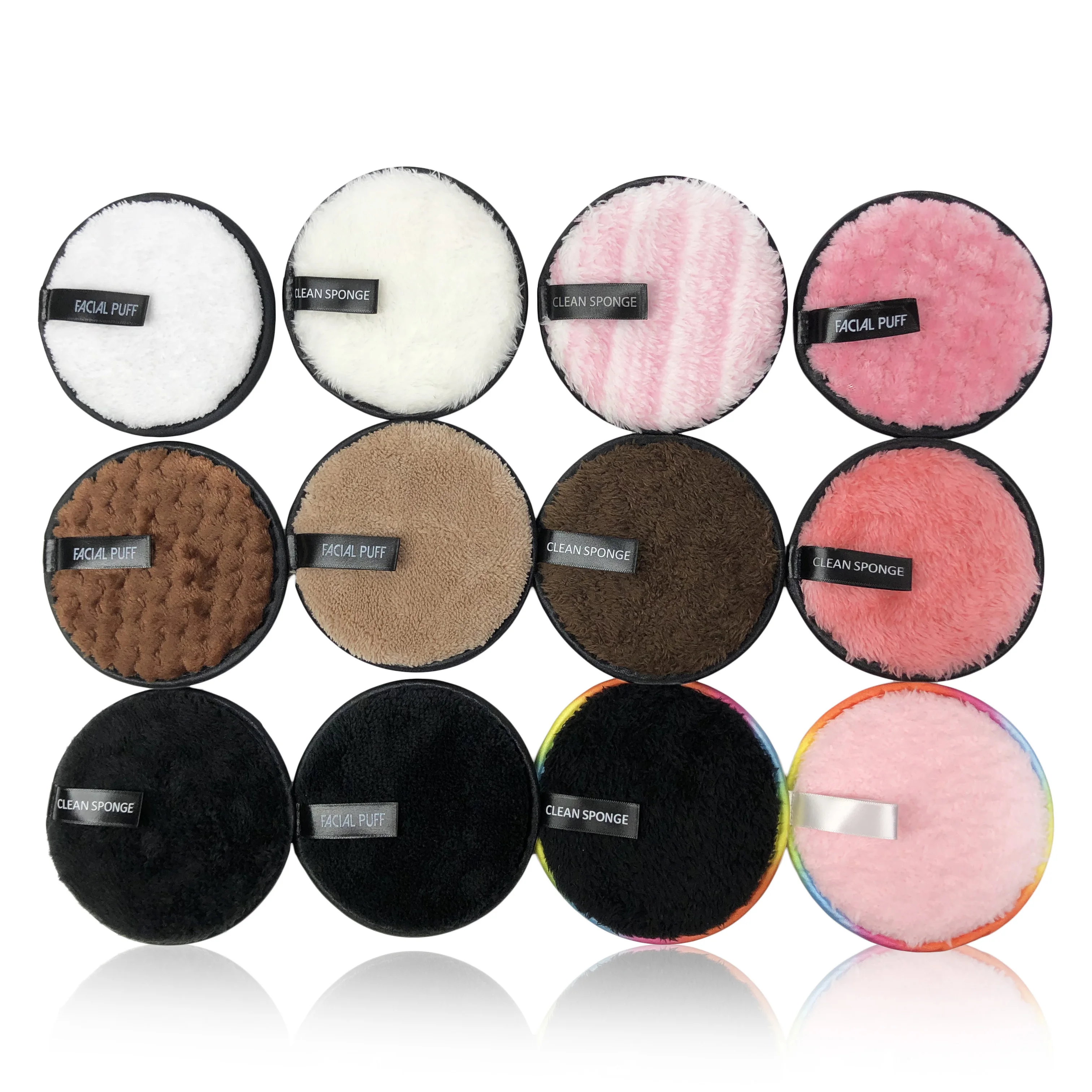 Органическая Экологически чистая моющаяся микрофибра 12 см, очень большая двусторонняя поверхность для всех типов кожи, Мягкие накладки