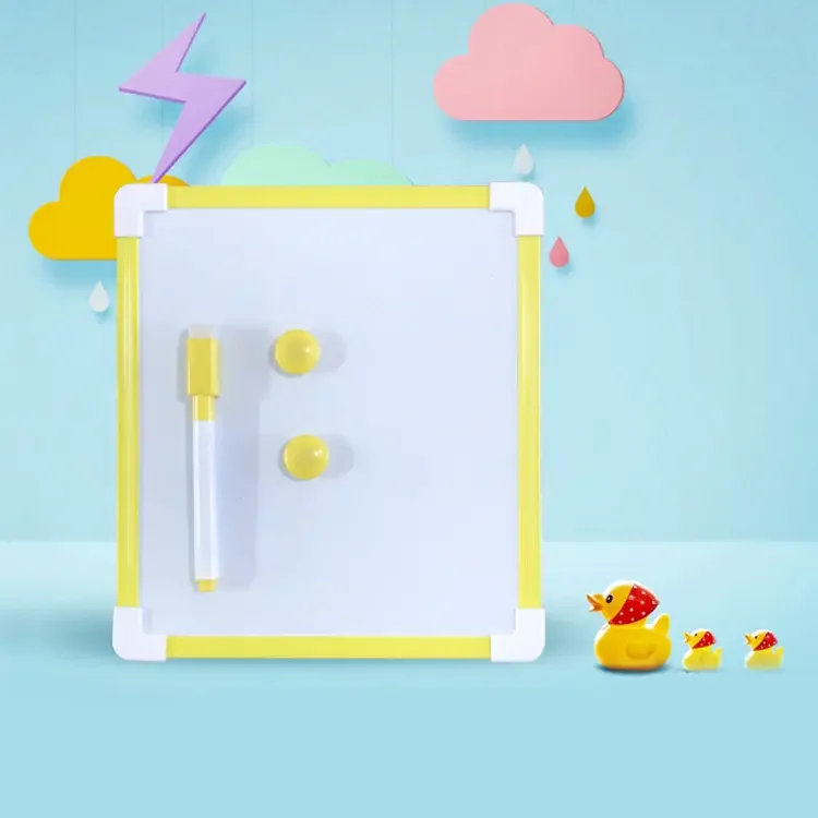 Colorful Plastic Frame Double Sided School Kids Custom Logo Small Size Portable Magnetic Mini Dry Erase Whiteboard