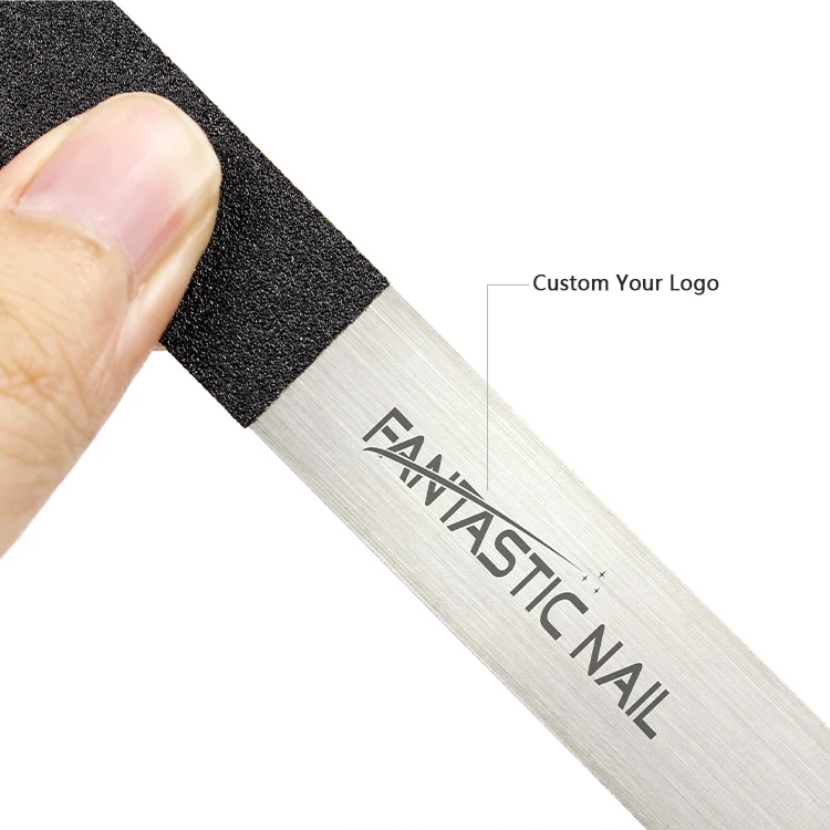 Металлическая пилка для ногтей от производителя, индивидуальная пилка для ногтей из нержавеющей стали, сменные пилки для ногтей, оптовая продажа