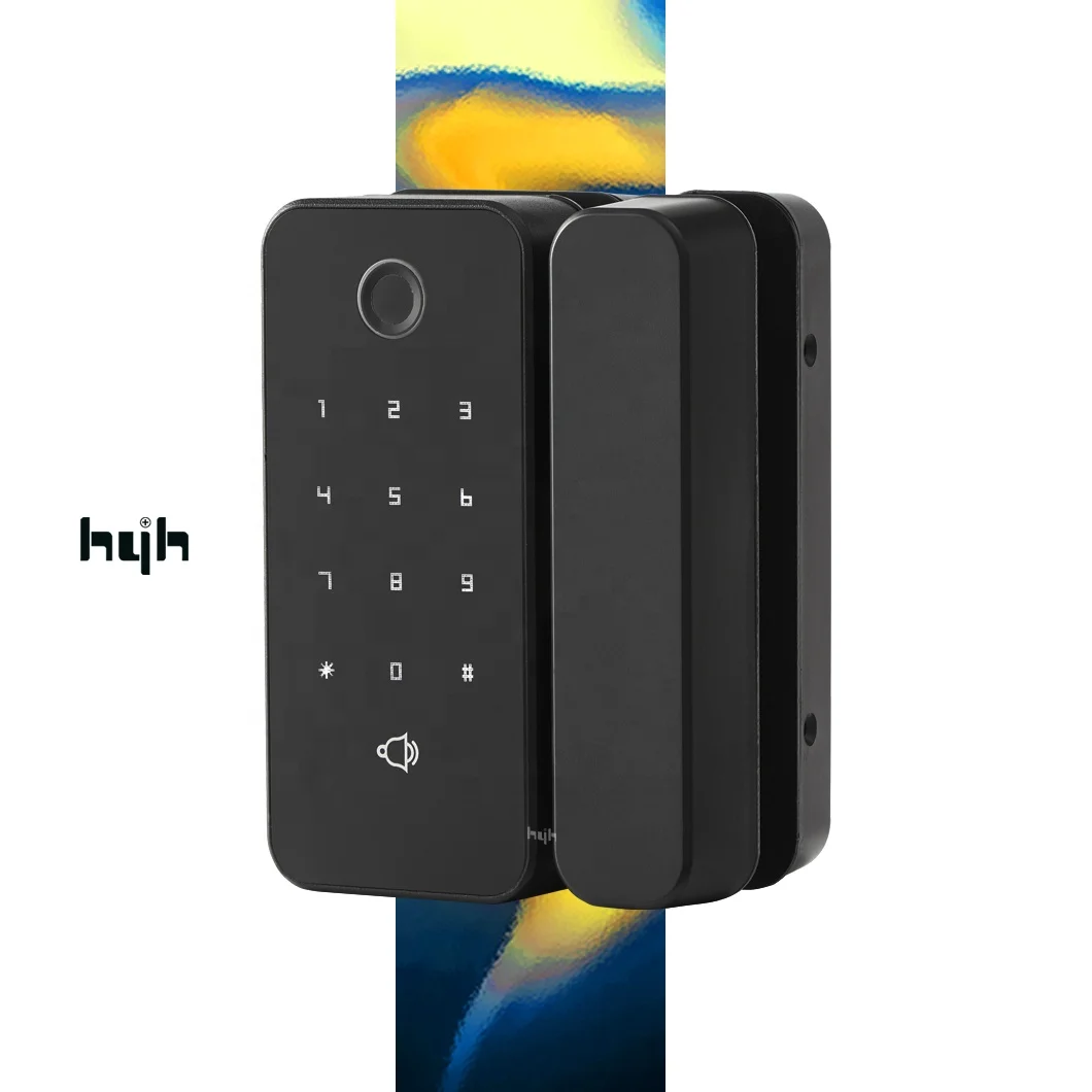 Guangdong-hyh Hardware Smart App Biometric Fingerprint Glass Door Lock by Fingerprint Scanner