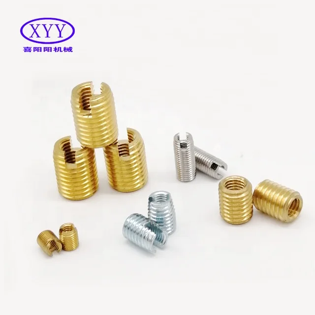 good quality stainless steel slotted thick-wall type of 302 self-tapping thread insert