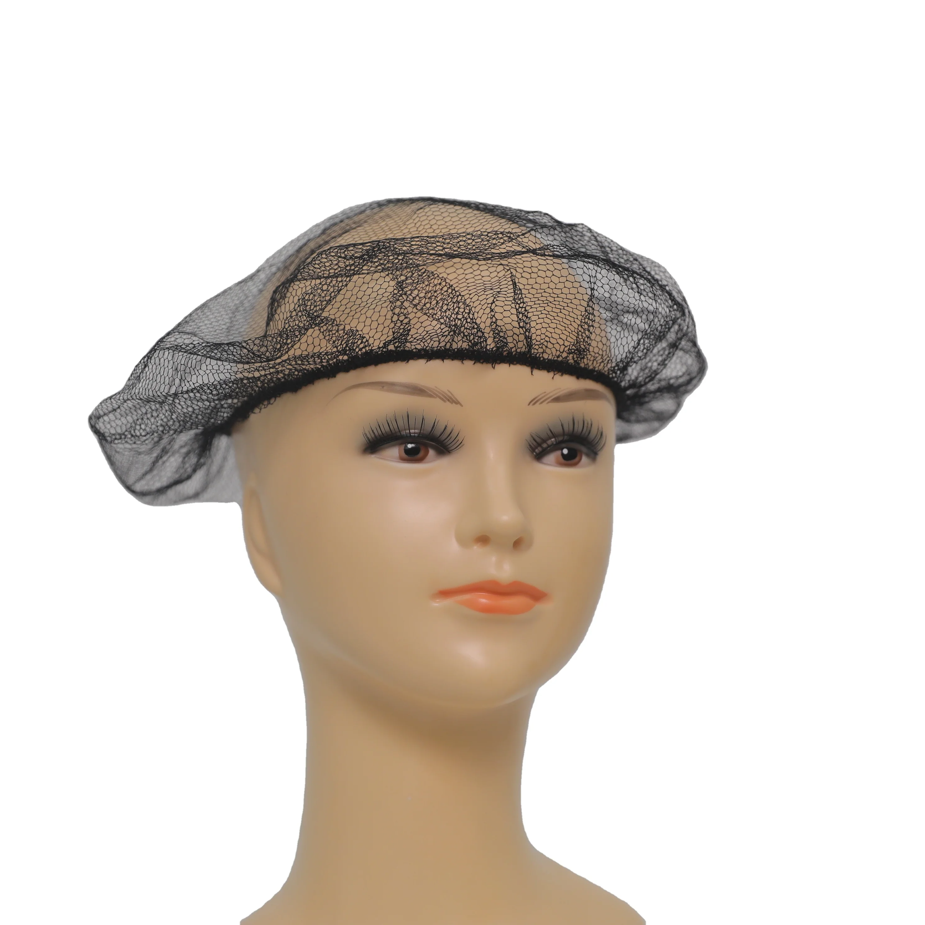 Low moq  disposable Black Nylon Safety   Wholesale medical non woven strip Mop Bouffant net