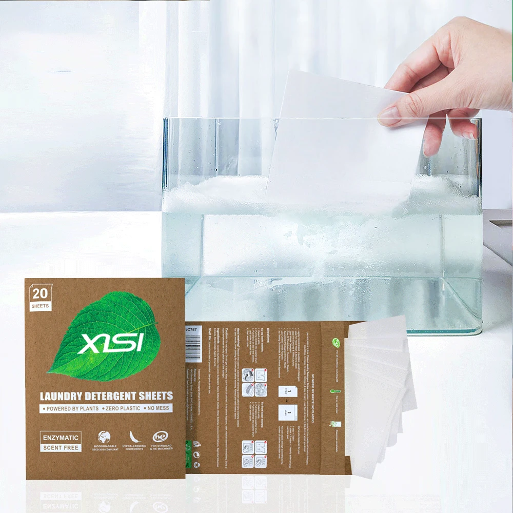Eco-friendly Biodegradable Pure Natural Plant Laundry Detergent Sheet/Strips