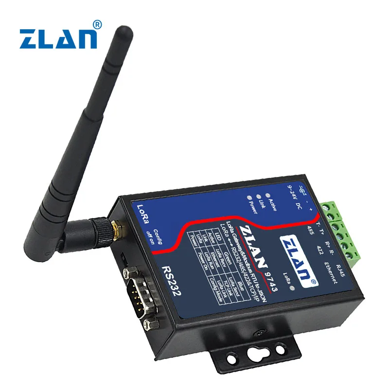 ZLAN9743 устройство IoT Ethernet промышленный lora modbus rs485 беспроводной модуль