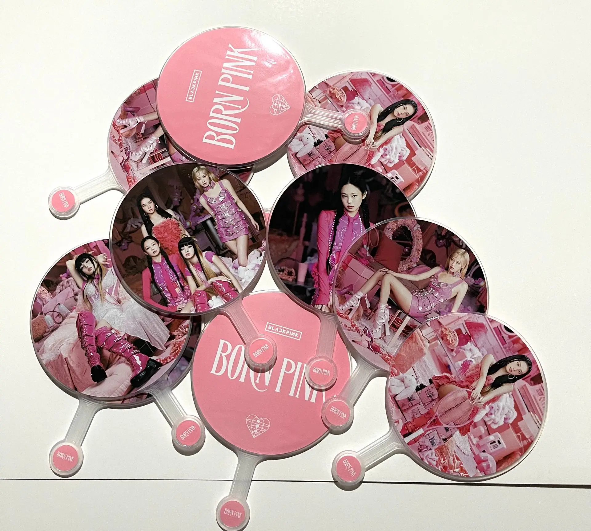 Custom Kpop Idol Group plastic transparent Kpop Mini fans and Cute Hand fan double side 10*14cm mini fan Plastic kpop picket