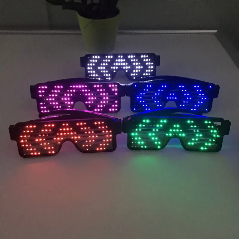 Оптовая продажа светодиодные очки RGB с изменяющимся освещением