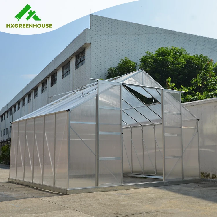 Climate Control Screen High Quality Diy Winter Garden Greenhouses Single-span Agricultural Greenhouses Green Powder Coated 6mm