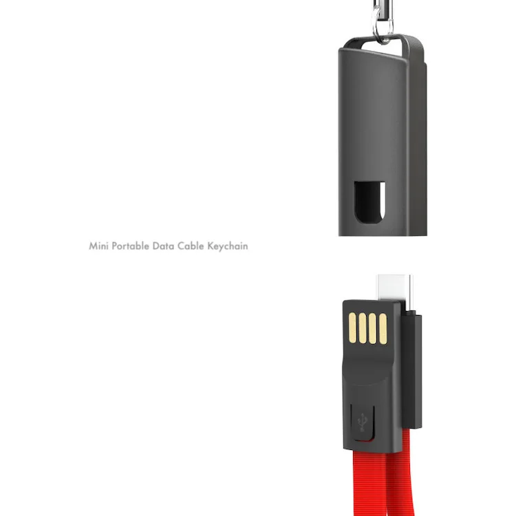 Multi-Function Keychain 2.4A Type C Micro USB Charging Cable Accessory Portable Charging USB For Mobile Phones Cable