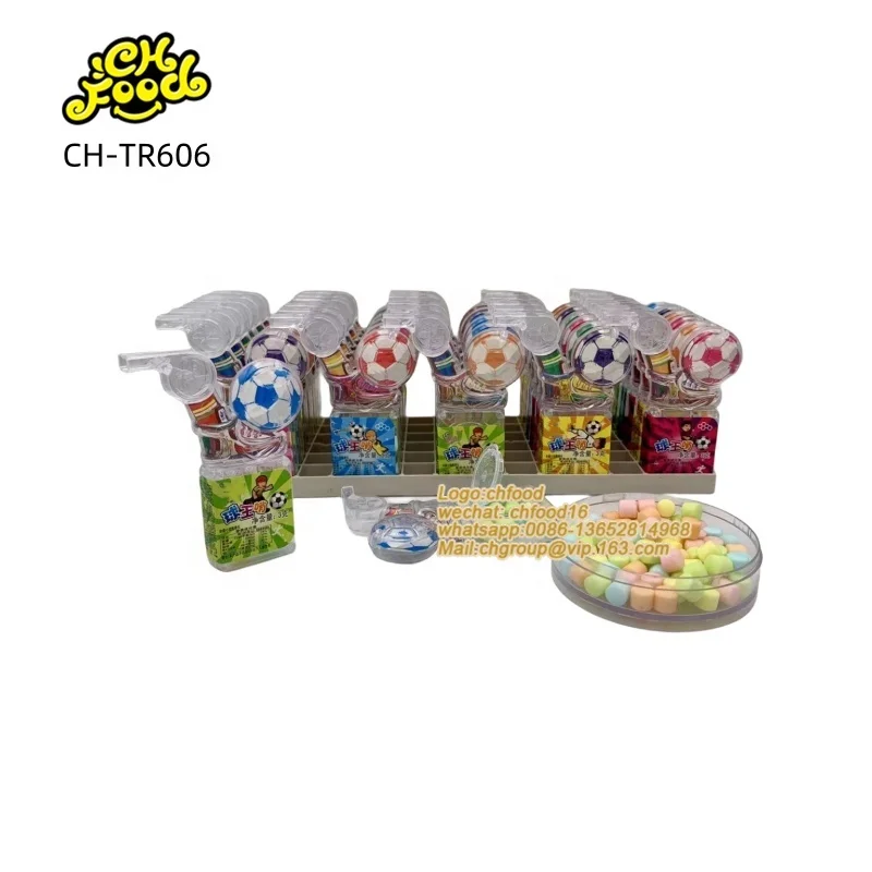 Plastic Football Whistle Toys Candy