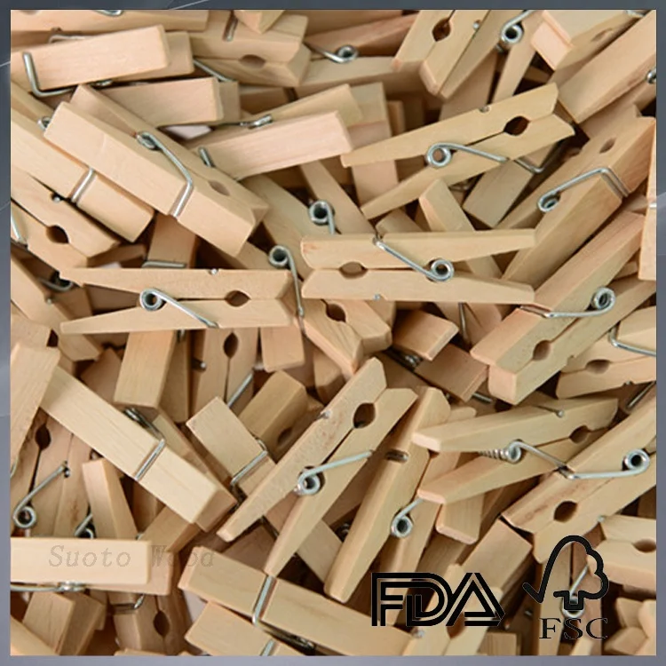 mini colorful wooden peg photo clip