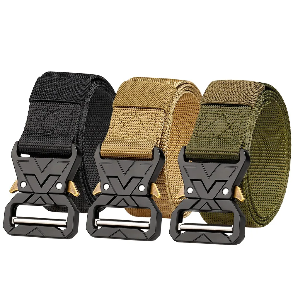 New Arrival Metal Buckle Tactical Belt For Men Matching Outfit
