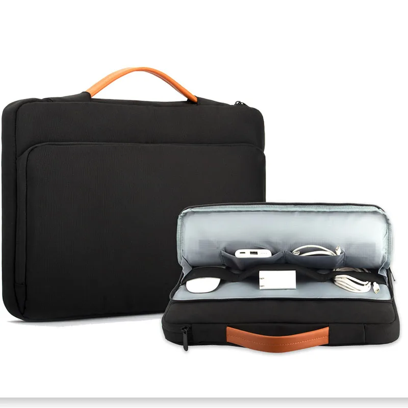 Wholesale Custom Laptop Briefcase Bag Waterproof Business Laptop Bags Covers For Macbook Pro Air 13 14 15 Case Leather