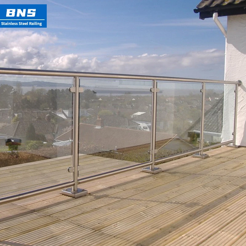 BNS High Quality Indoor Stair Railing Kits Internal Glass Frameless Stairs Balustrade Handrail