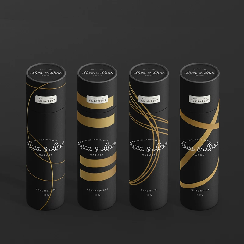 Luxury Custom  Eco Friendly Biodegradable Cardboard cylinder box Paper Tube For whiskey  Olive Oil  wine  Bottle Packaging