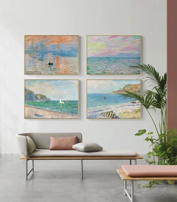 Высококачественная Репродукция картины Клода Моне известная картина импрессионизма серия Моне картины морской пейзаж (1600385788458)