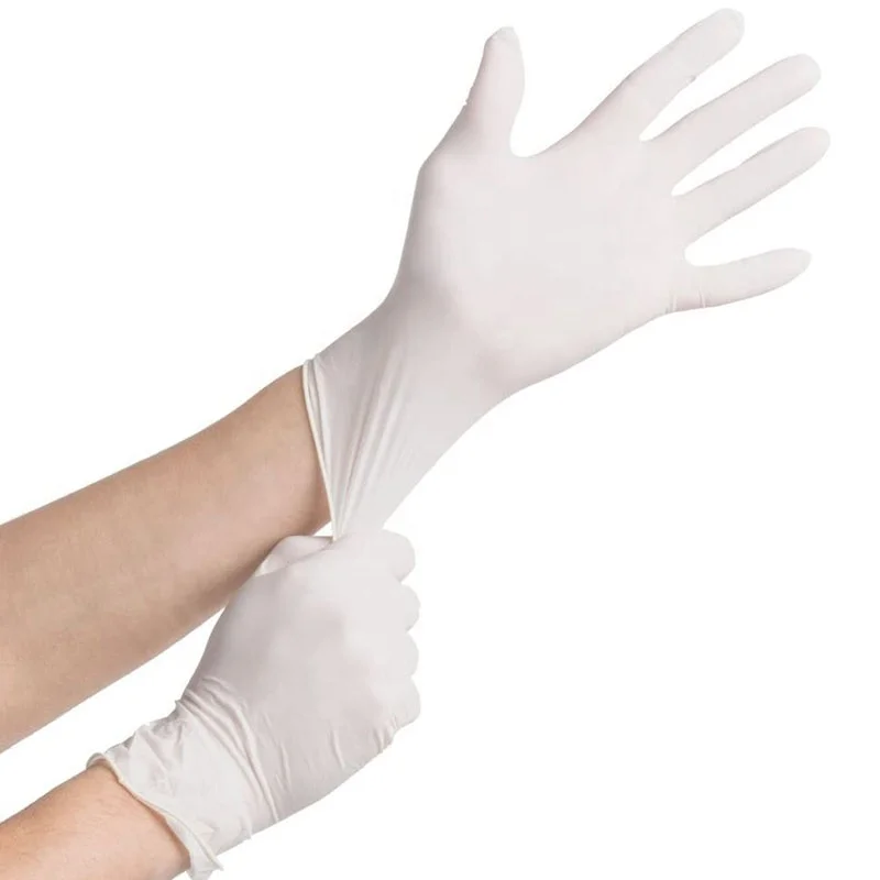 Cheap Exam guantes de nitrilo Box 4mil 6mil White Nitrile Gloves Pure Examination food disposal powder free nitrile gloves