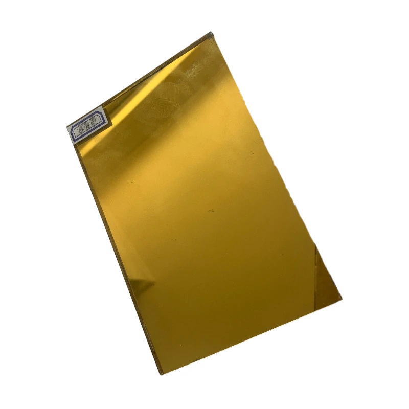 Colored mirror glass sheet bronze tinted mirror glass for decoration of building construction panel