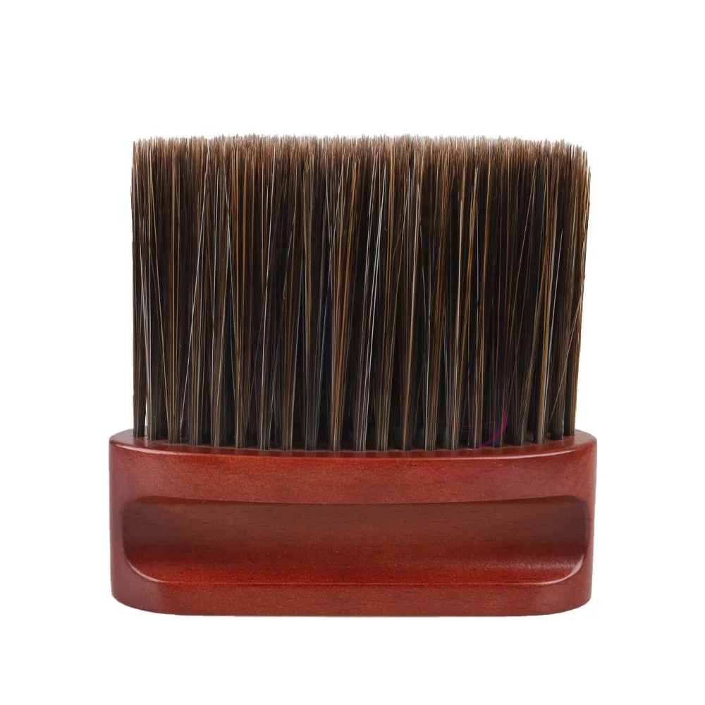 Barber Large Hair Cutting Neck Duster Brush Professional Salon Barber Tool Wooden Handle Soft Nylon Hair Neck Cleaning Brush