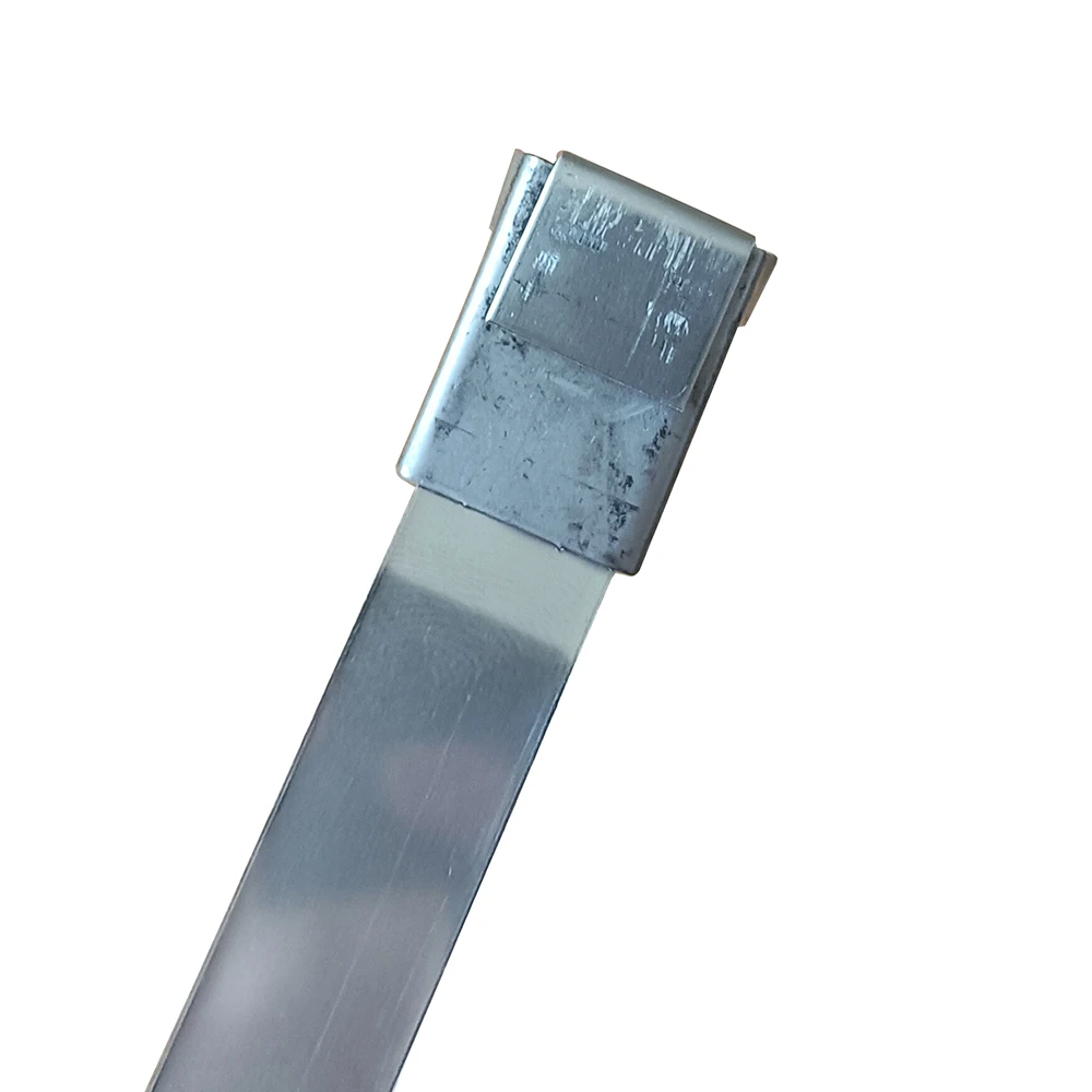 Customized Various Sizes Flat Stainless Steel Packing Straps Belts With Sealing Clips Connecting Buckles