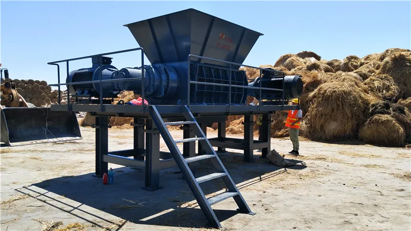 Professional Corn Stalk Bale Crusher Rice Stalk Bale Shredder Machine for Cellulose