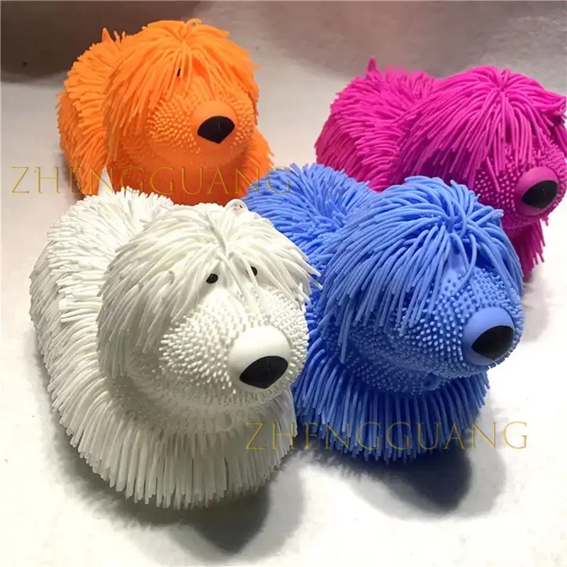 Zhengguang Toys 2024 Super Soft Squishy Fidget Noddles Dog Toy Anti-Stress Relief Squeeze Balls Long Hairy Puppy for Child